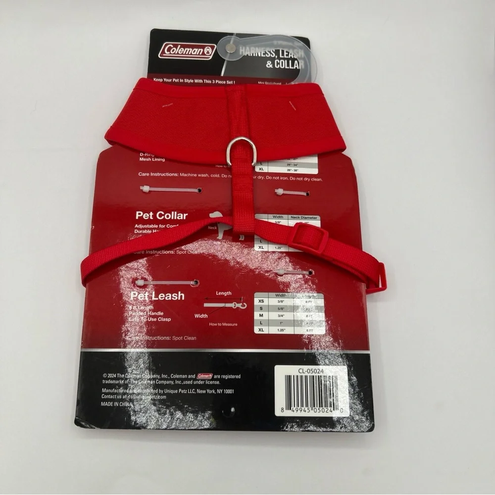 Coleman‎ 3-pc Set Harness, Leash, Collar for Dogs